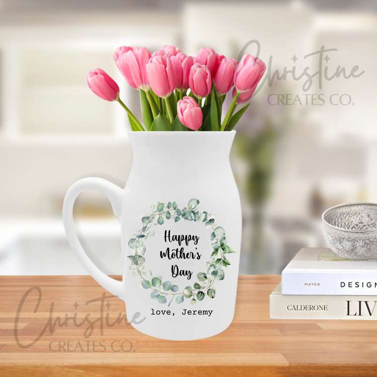 Floral Milk Jug |Mother’s Day |Teacher Gift | Auntie | Nanna