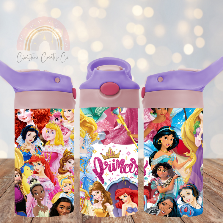 Kids Flip Top Stainless steel Tumbler | pink purple lid