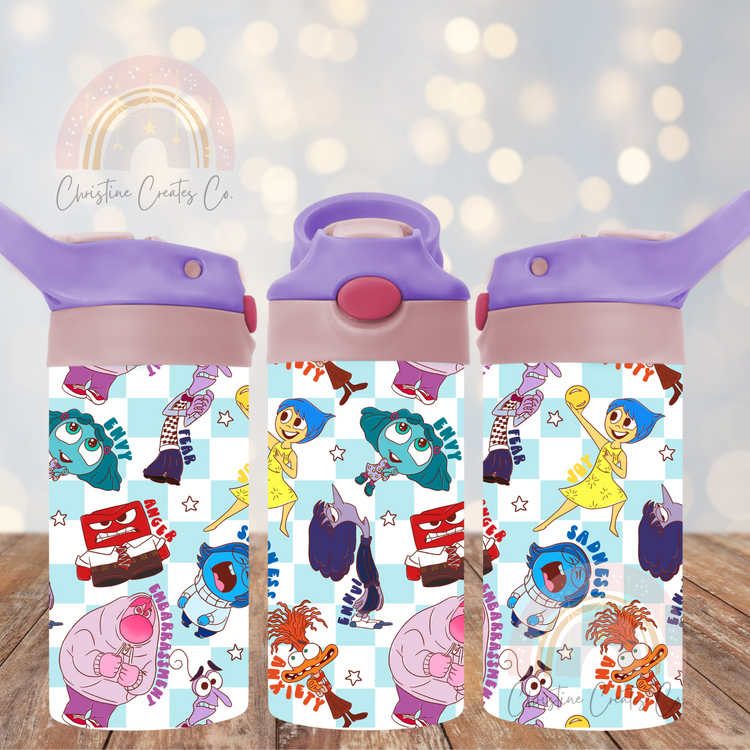 Kids Flip Top Stainless steel Tumbler | pink purple lid