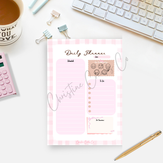 Coquette Daily planner | Notepad