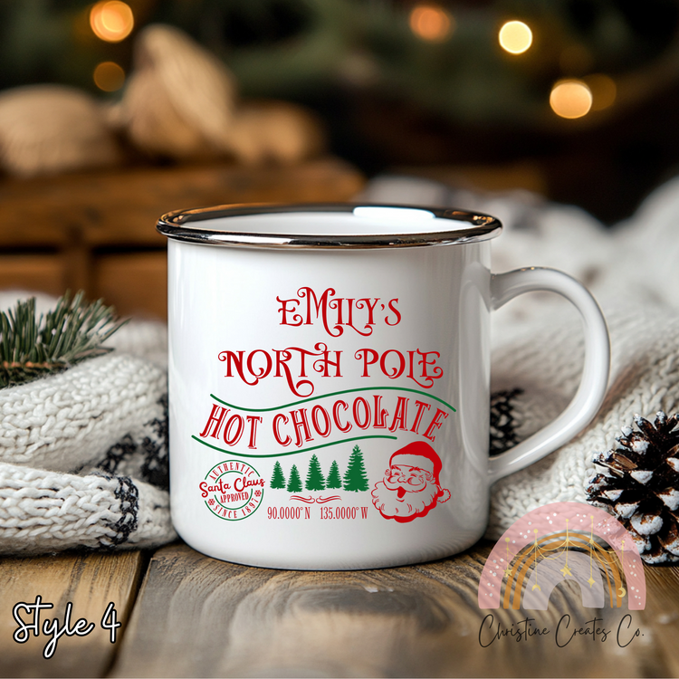 Christmas Printed enamel mugs