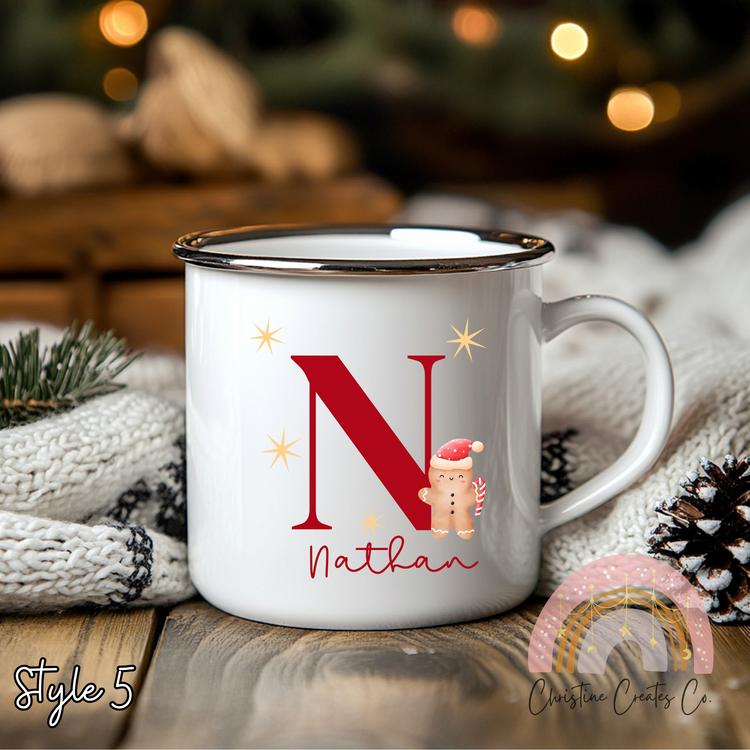 Christmas Printed enamel mugs