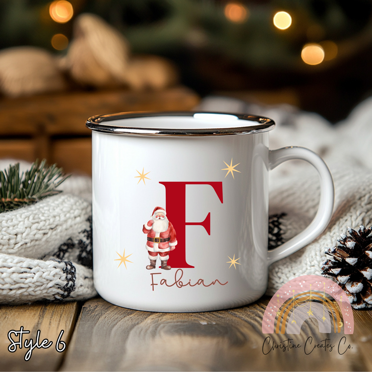 Christmas Printed enamel mugs