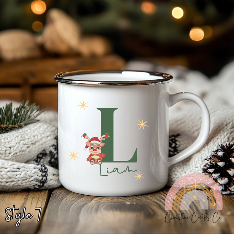 Christmas Printed enamel mugs