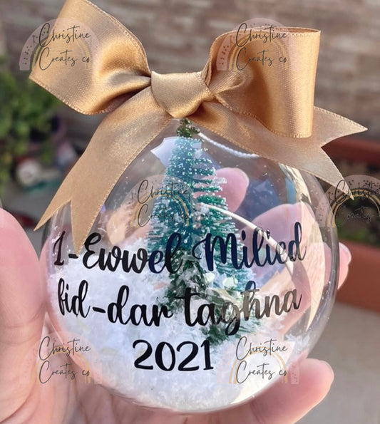 L-Ewwel Milied fid-dar taghna bauble