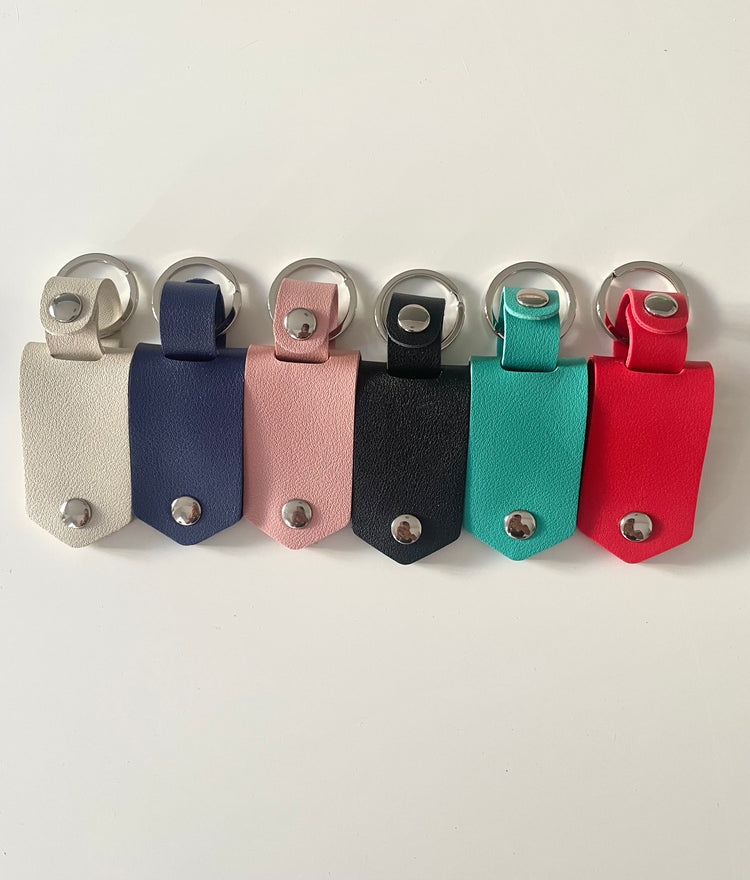 Customised Faux leather photo keychain