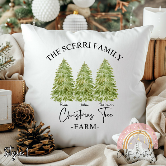 Christmas Personalized Cushion cover in linen