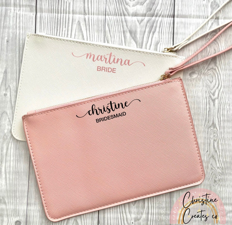 Personalized clutch bag | cosmetic bag | valentine’s gift | birthday gift | bridal