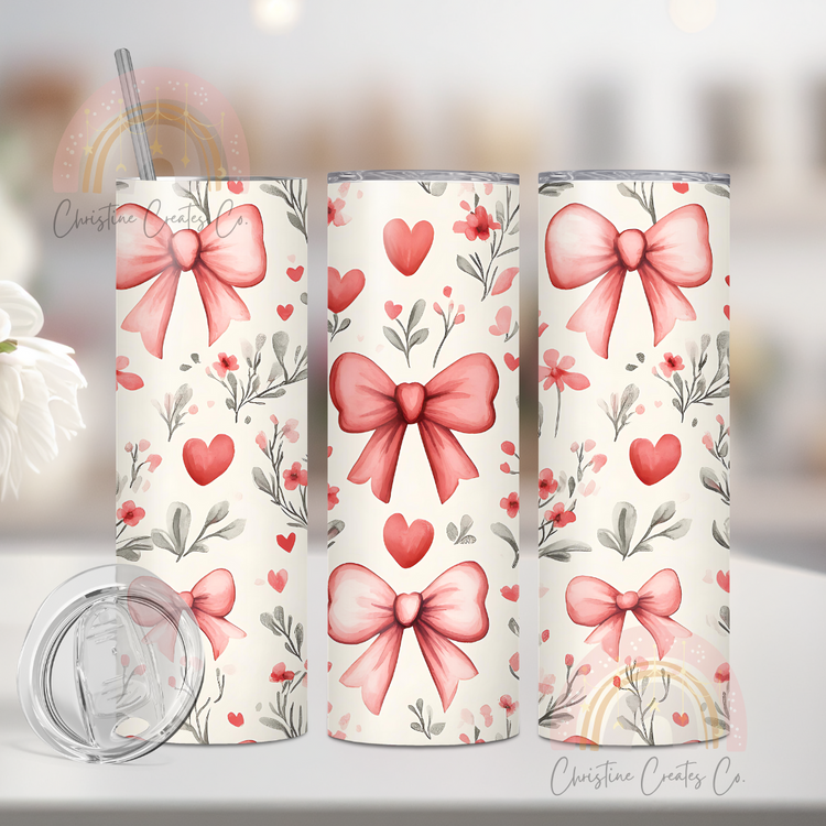 Floral Bows tumbler