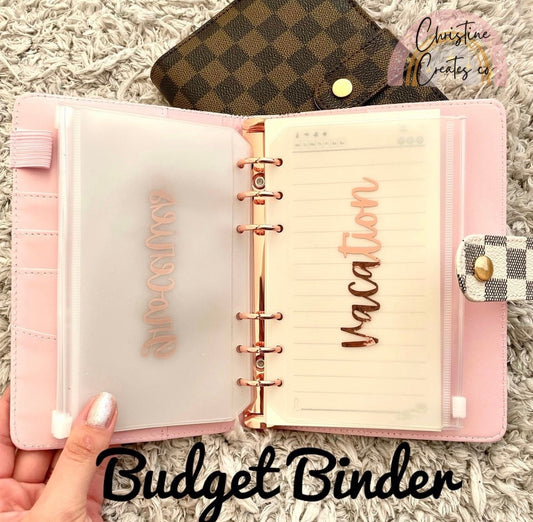 Shop A6 Brown Checkered Budget Binder