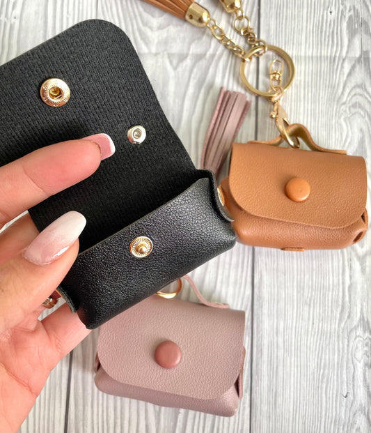 Earphone holder Leather pouch for apple airpods pro